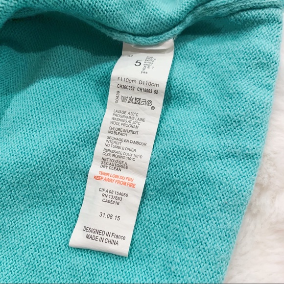 Catimini Girl Teal Cardigan Size 5(110) - Picture 7 of 7